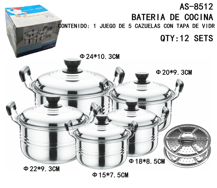[AS-8512] BATERIA DE COCINA 