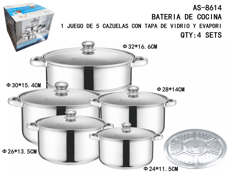 [AS-8614] BATERIA DE COCINA 