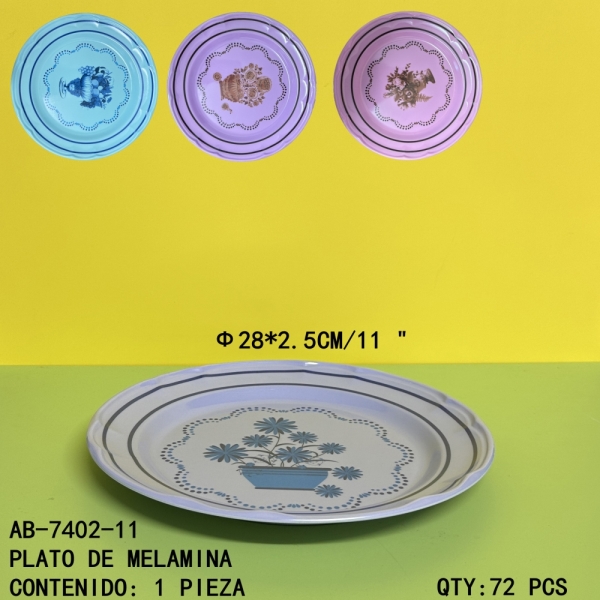 [AB-7402-11]PLATO DE MELAMINA 