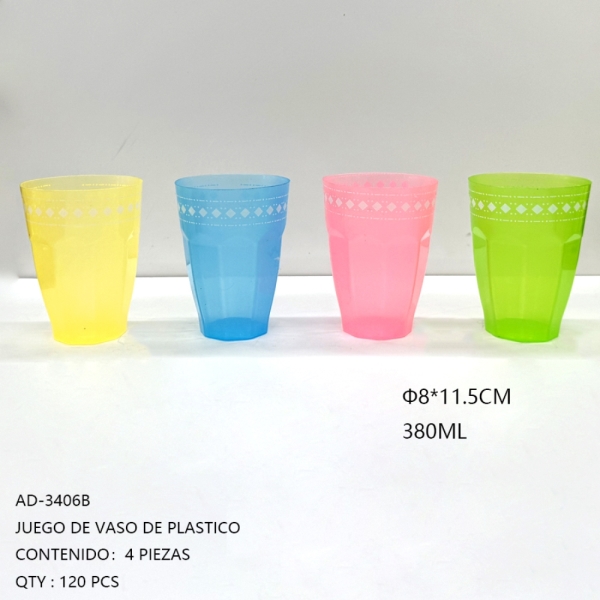 [AD-3406B]JUEGO DE VASO DE PLASTICO 