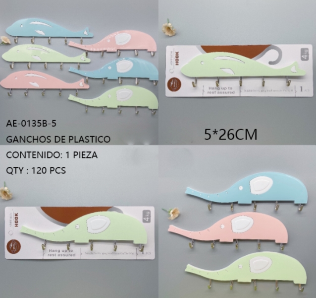 [AE-0135B-5]GANCHOS DE PLASTICO 