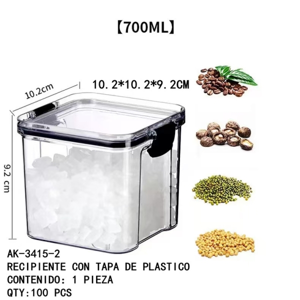 [AK-3415-2]RECIPIENTE CON TAPA DE PLASTICO 