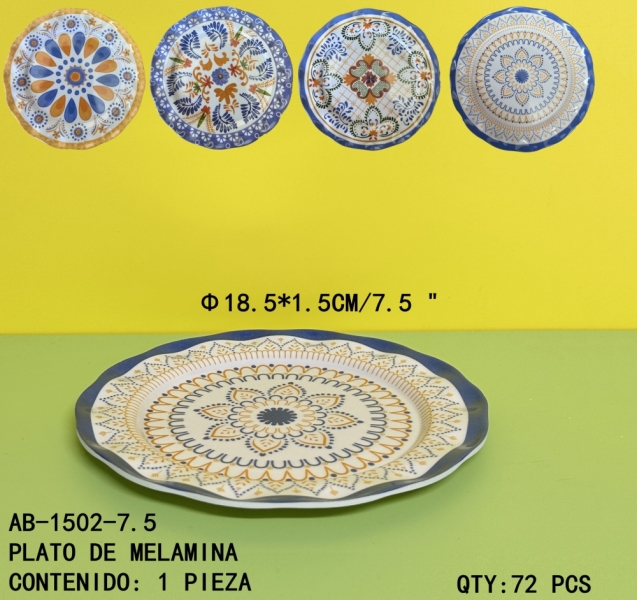 [AB-1502-7.5]PLATO DE MELAMINA 
