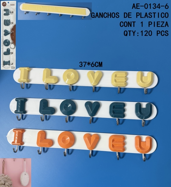 [AE-0134-6] GANCHOS DE PLASTICO 