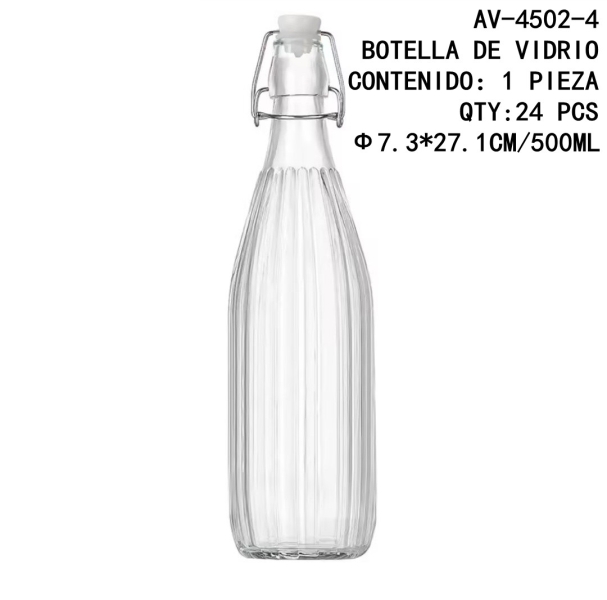 [AV-4502-4] BOTELLA DE VIDRIO 