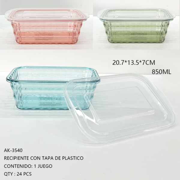 [AK-3540] RECIPIENTE CON TAPA DE PLASTICO 