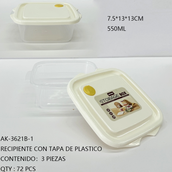 [AK-3621B-1] RECIPIENTE CON TAPA DE PLASTICO 