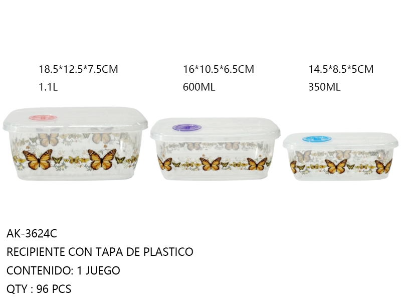 [AK-3624C] RECIPIENTE CON TAPA DE PLASTICO 