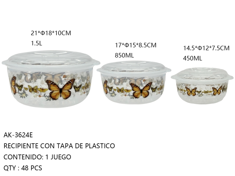 [AK-3624E] RECIPIENTE CON TAPA DE PLASTICO 