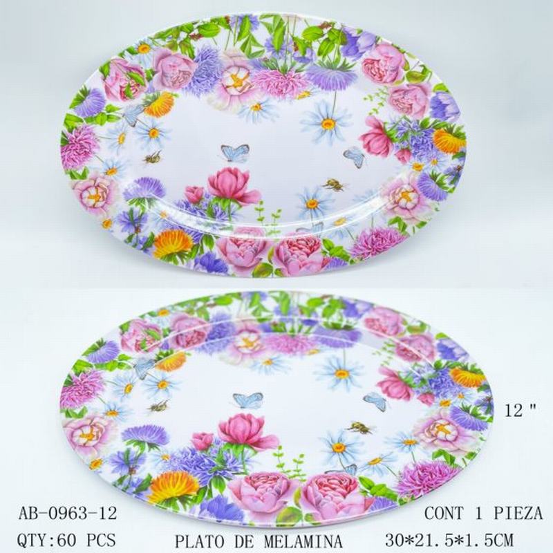 [AB-0963-12] PLATO DE MELAMINA