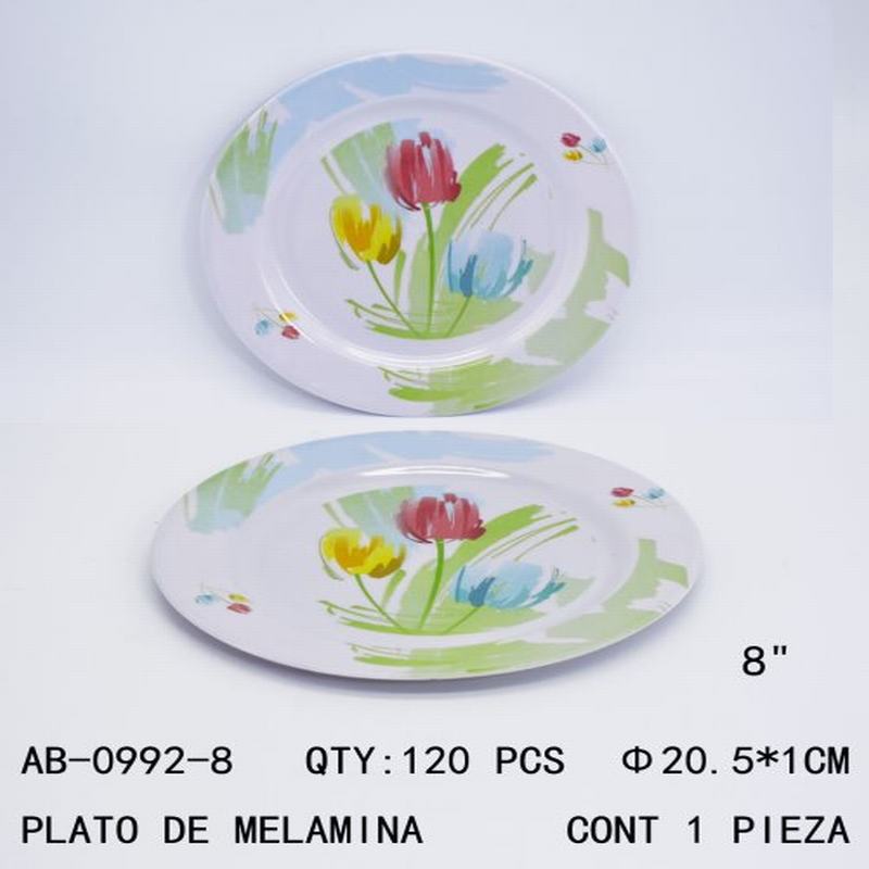 [AB-0992-8] PLATO DE MELAMINA