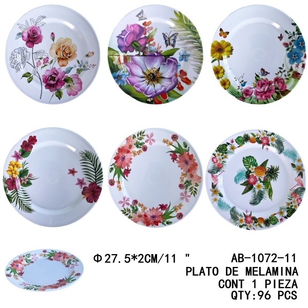 [AB-1072-11] PLATO DE MELAMINA