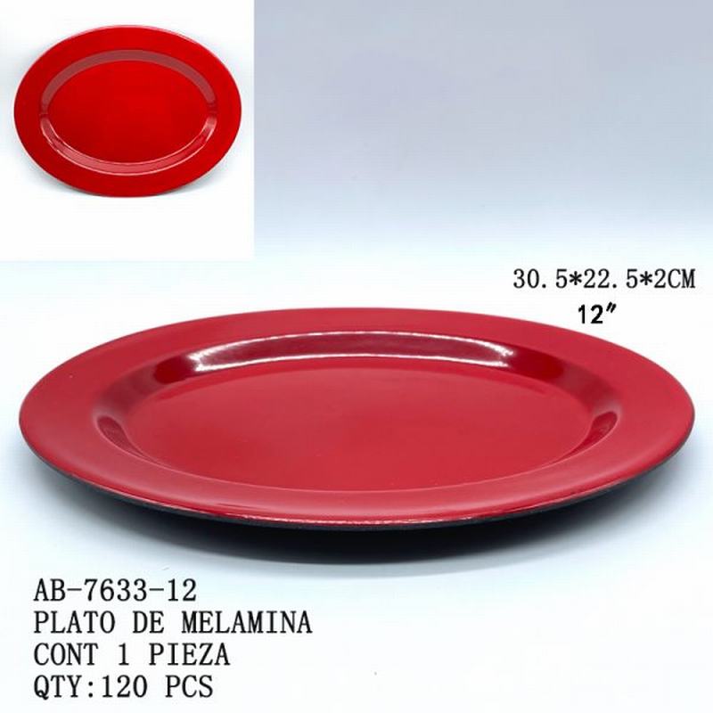 [AB-7633-12] PLATO DE MELAMINA