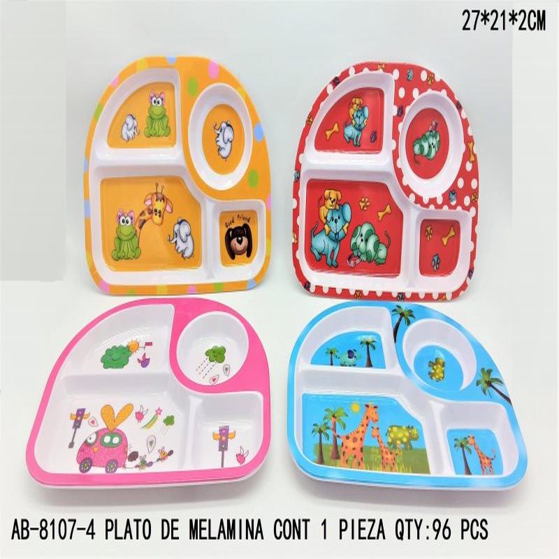 [AB-8107-4] PLATO DE MELAMINA