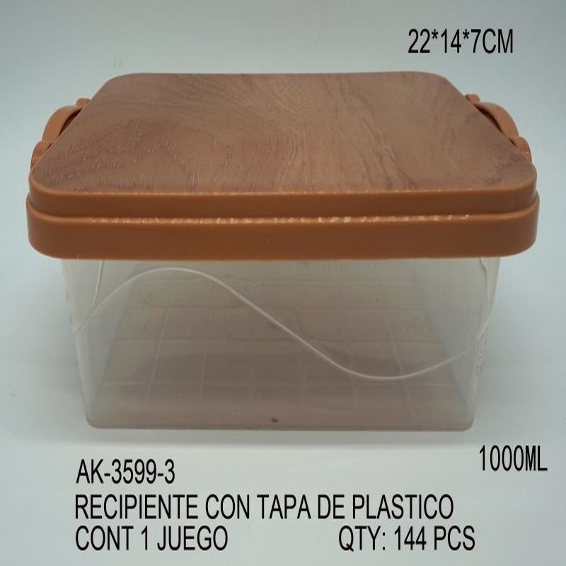 [AK-3599-3] RECIPIENTE CON TAPA DE PLASTICO