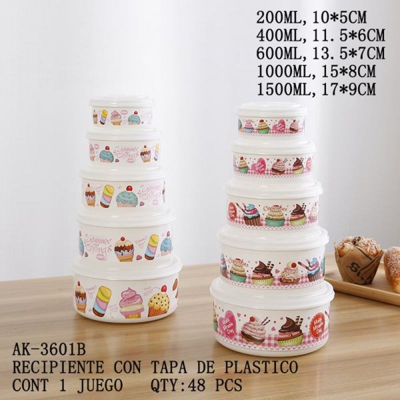 [AK-3601B] RECIPIENTE CON TAPA DE PLASTICO
