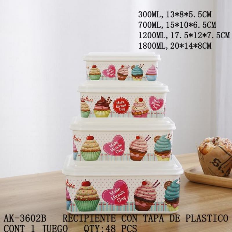 [AK-3602B] RECIPIENTE CON TAPA DE PLASTICO