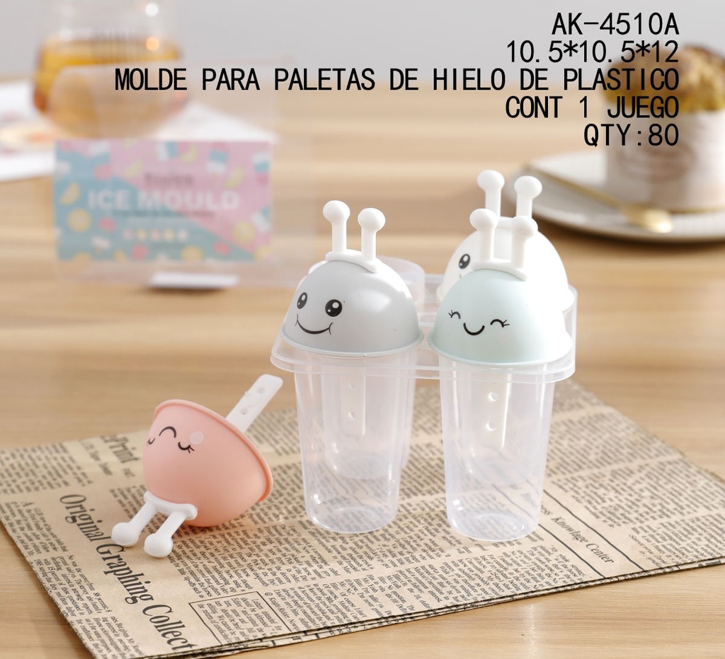 [AK-4510A] MOLDE PARA PALETAS DE HIELO DE PLASTICO