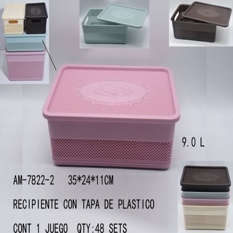 [AM-7822-2] RECIPIENTE CON TAPA DE PLASTICO