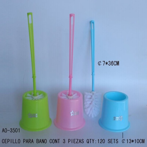 [AO-3501 [120 PZS/CAJA]] [AO-3501] CEPILLO DE BAÑO CON RECIPIENTE DE PLASTICO