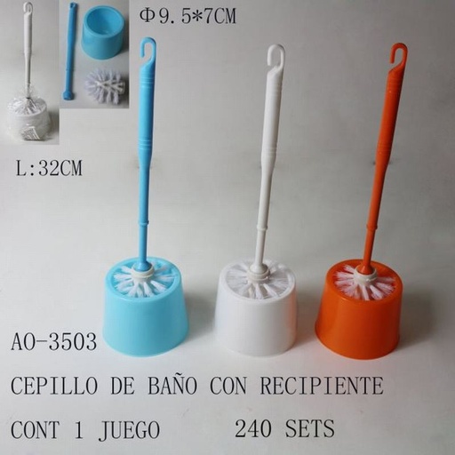 [AO-3503 [240 PZS/CAJA]] [AO-3503] CEPILLO DE BANO CON RECIPIENTE DE PLASTICO