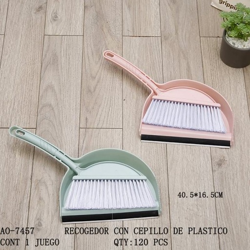 [AO-7457 [120 PZS/CAJA]] [AO-7457] RECOGEDOR CON CEPILLO DE PLASTICO