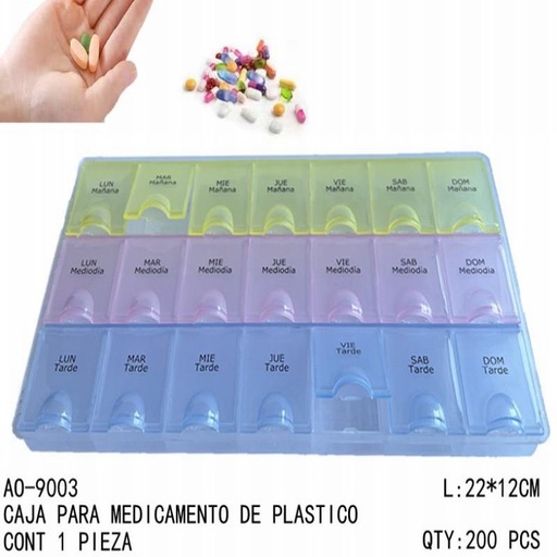 [AO-9003 [200 PZS/CAJA]] [AO-9003] CAJA PARA MEDICAMENTO DE PLASTICO