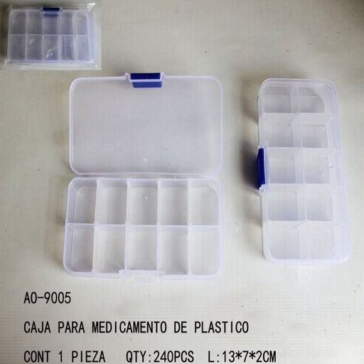 [AO-9005 [240 PZS/CAJA]] [AO-9005] CAJA PARA MEDICAMENTO DE PLASTICO
