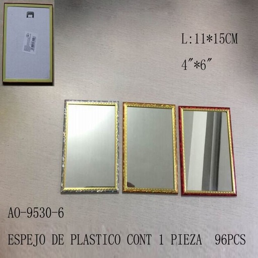 [AO-9530-6 [96 PZS/CAJA]] [AO-9530-6] ESPEJO DE PLASTICO
