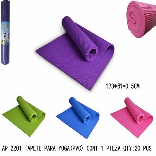 [AP-2201 [20 PZS/CAJA]] [AP-2201] TAPETE PARA YOGA(PVC)