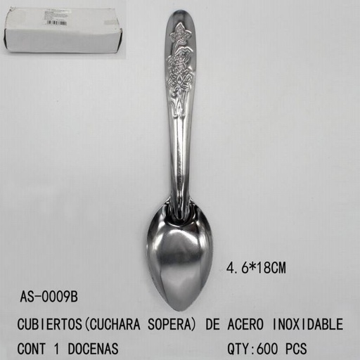 [AS-0009B [600 PZS/CAJA]] [AS-0009B] CUBIERTOS(CUCHARA)