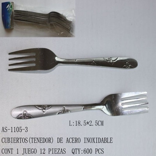 [AS-1105-3 [600 PZS/CAJA]] [AS-1105-3] CUBIERTOS(TENEDOR)