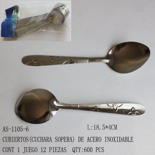 [AS-1105-6 [600 PZS/CAJA]] [AS-1105-6] CUBIERTOS(CUCHARA)