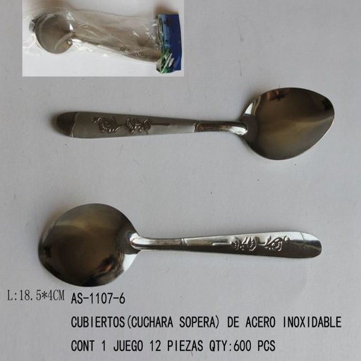 [AS-1107-6 [600 PZS/CAJA]] [AS-1107-6] CUBIERTOS(CUCHARA)