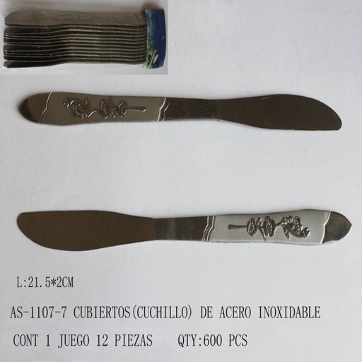 [AS-1107-7 [600 PZS/CAJA]] [AS-1107-7] CUBIERTOS(CUCHILLO)