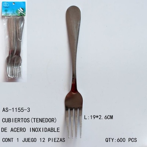 [AS-1155-3 [600 PZS/CAJA]] [AS-1155-3] CUBIERTOS(TENEDOR)