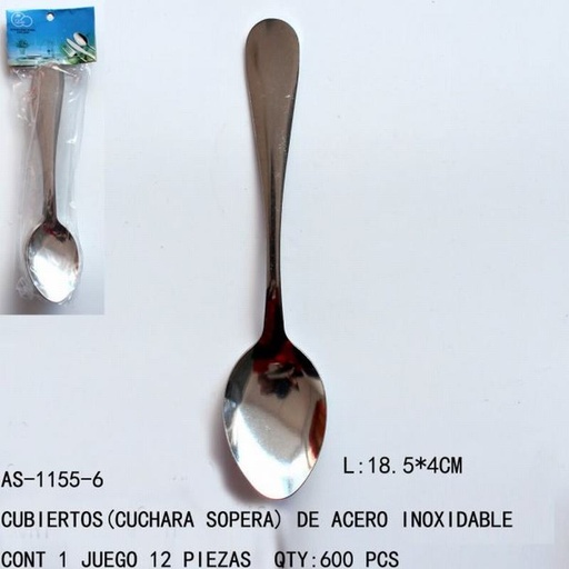 [AS-1155-6 [600 PZS/CAJA]] [AS-1155-6] CUBIERTOS(CUCHARA)