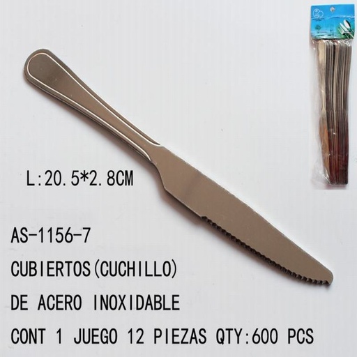 [AS-1156-7 [600 PZS/CAJA]] [AS-1156-7] CUBIERTOS(CUCHILLO)