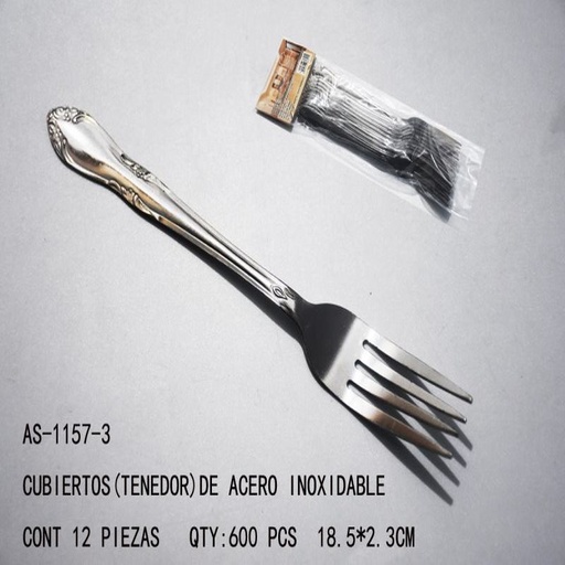 [AS-1157-3 [600 PZS/CAJA]] [AS-1157-3] CUBIERTOS(TENEDOR)DE ACERO INOXIDABLE