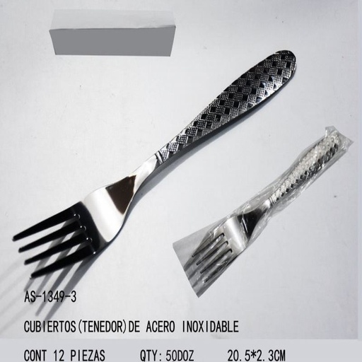 [AS-1349-3 [600 PZS/CAJA]] [AS-1349-3] CUBIERTOS(TENEDOR)DE ACERO INOXIDABLE