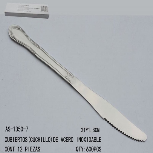 [AS-1350-7 [600 PZS/CAJA]] [AS-1350-7] CUBIERTOS(CUCHILLO)