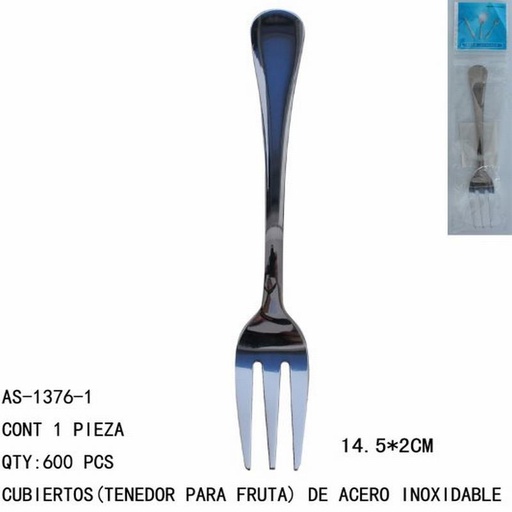 [AS-1376-1 [600 PZS/CAJA]] [AS-1376-1] CUBIERTOS(TENDOR)14.5*2 CONT 1 PIEZA