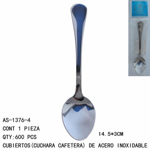 [AS-1376-4 [600 PZS/CAJA]] [AS-1376-4] CUBIERTOS(CUCHARA)14.5*3 CONT 1 PIEZA