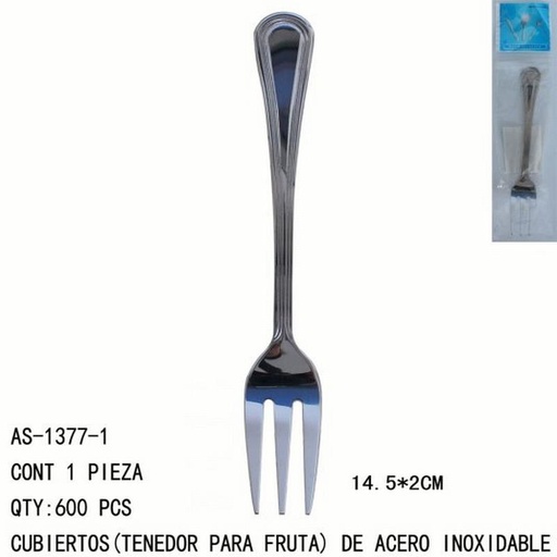 [AS-1377-1 [600 PZS/CAJA]] [AS-1377-1] CUBIERTOS(TENEDOR)
