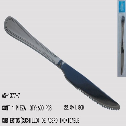 [AS-1377-7 [600 PZS/CAJA]] [AS-1377-7] CUBIERTOS(CUCHILLO)