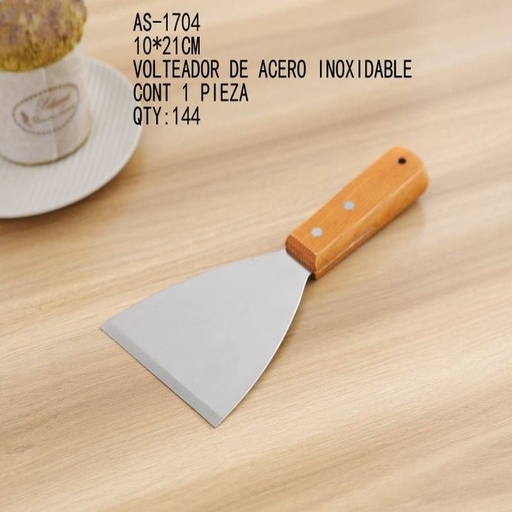 [AS-1704 [144 PZS/CAJA]] [AS-1704] VOLTEADOR DE ACERO INOXIDABLE