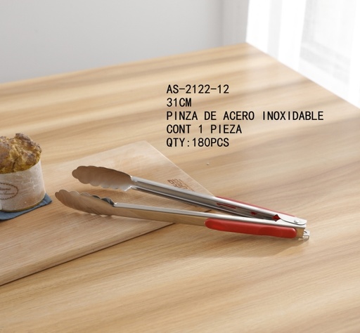 [AS-2122-12 [180 PZS/CAJA]] [AS-2122-12] PINZA DE ACERO INOXIDABLE31CM CONT 1 PIEZA