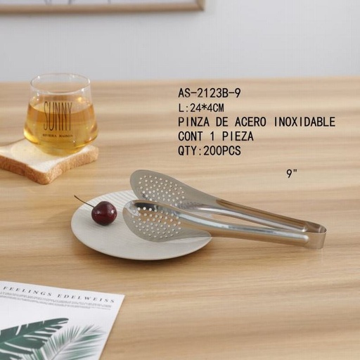 [AS-2123B-9 [200 PZS/CAJA]] [AS-2123B-9] PINZA DE ACERO INOXIDABLE23CM CONT 1 PIEZA