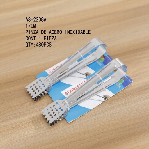 [AS-2208A [480 PZS/CAJA]] [AS-2208A] PINZA DE ACERO INOXIDABLE