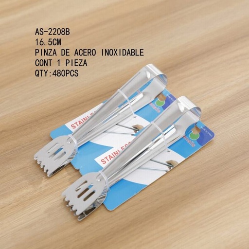 [AS-2208B [480 PZS/CAJA]] [AS-2208B] PINZA DE ACERO INOXIDABLE17*3CM CONT 1 PIEZA